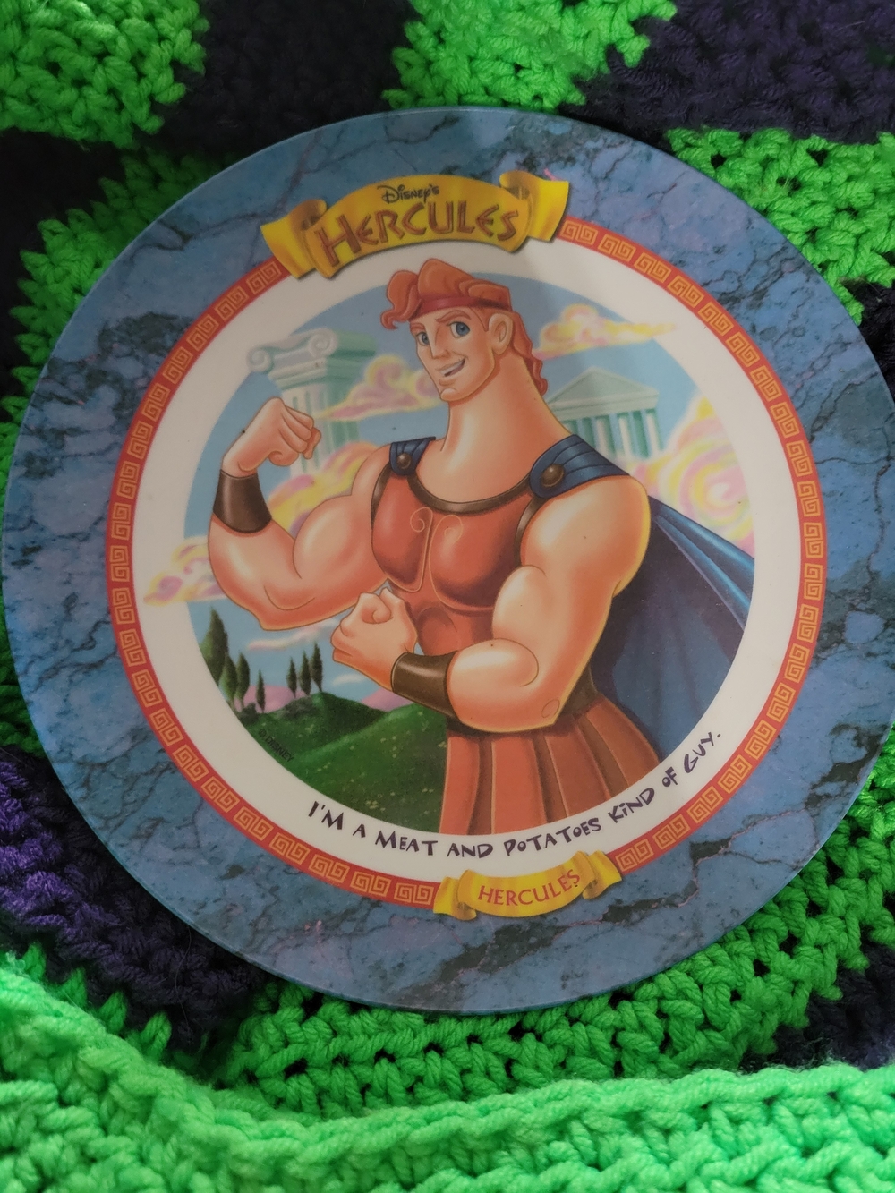 Disney Hercules Party Plate — Blue